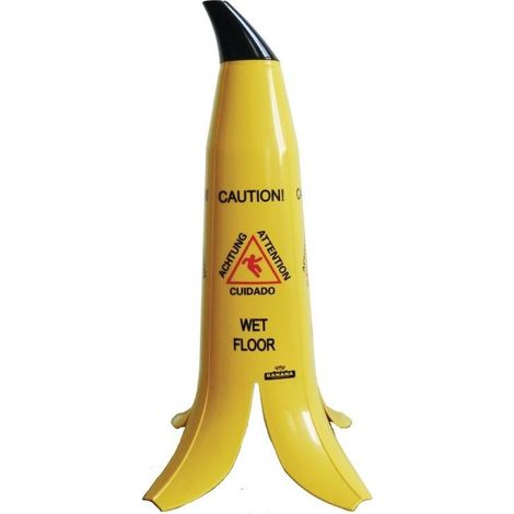 Cône sol glissant multilingue Banana