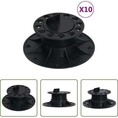 vidaXL Terrasse balcon - Pieds de terrasse réglables 10 pcs 60-88 mm (1/5)