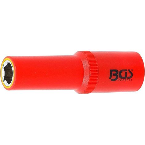 Douille pour Clé VDE Six Pans 12,5 mm (1/2) - 12 mm - Isolation Sécurisée et Précision, Acier - D-Work