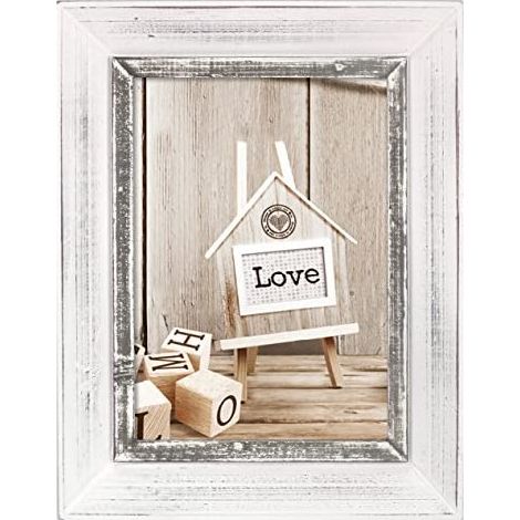 Zep Athis cornice foto bianca 15x20 cm elegante legno (1/2)