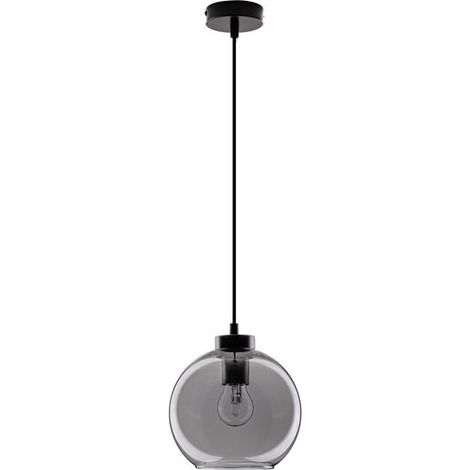 [NEUWERTIG] B-Ware Nova Luce Pendelleuchte Hängeleuchte PALMER E27 LED Schwarz dimmbar Glas Ø 20cm (1/2)