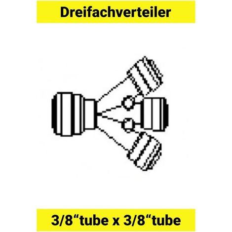 Distribuidor triple para la manguera 3/8". (1/2)