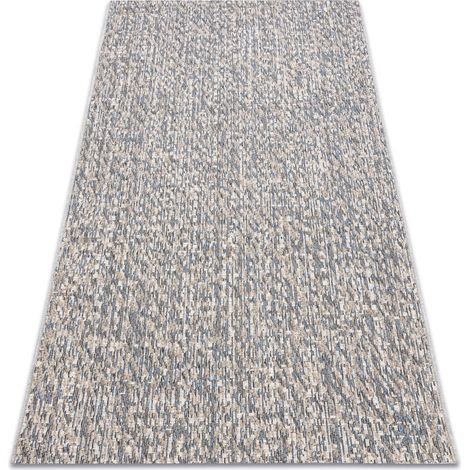 Alfombra DE LUXE moderna 626 geométrico, diamantes - Structural gris / verde green 140x190 cm (1/5)