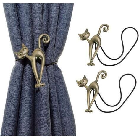 Cat Magnetic Curtain Tiebacks Set of 2 Curtain Tiebacks Curtain Holdback Buckles Curtain Tiebacks Curtain Tiebacks for Home, Office, Hotel, Wedding (1/4)