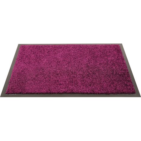 Paillasson intérieur absorbant PACIFIC 100% polyamide lavable en machine 40x60cm Violet (1/4)