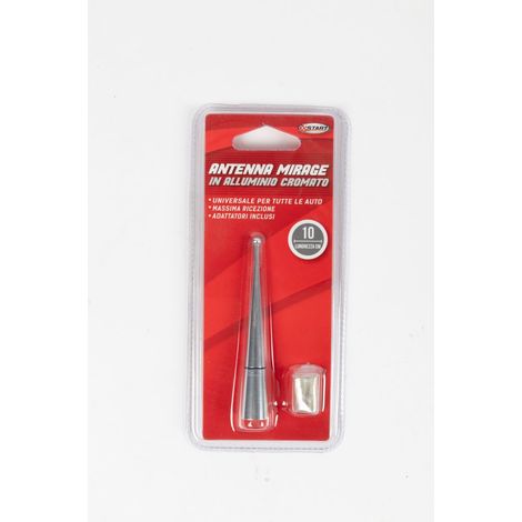 Antenna mirage universale per auto in alluminio cromato
