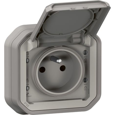 Legrand Plexo 069831L Enchufe estanco 2P+T 16A Enrasado completo Gris