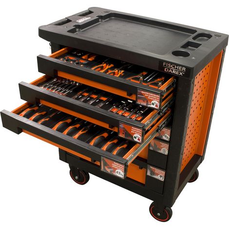 Servante d'atelier équipée pinces + clés + tournevis 62 outils (1/5)