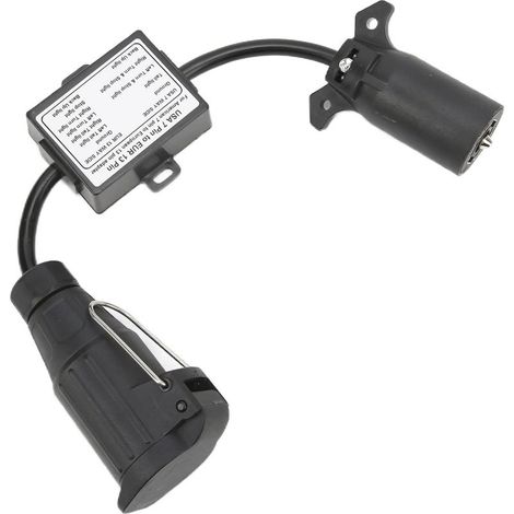 Connecteur de remorque, connecteur automobile en alliage d'aluminium, connecteur à lame 7 voies pour véhicules américains, connecteur circulaire européen 13 broches pour voitures et camions (1/5)