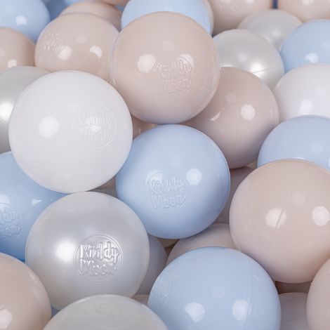 Palline di plastica KiddyMoon da 7 cm per bambini, set da gioco multicolore (1/2)