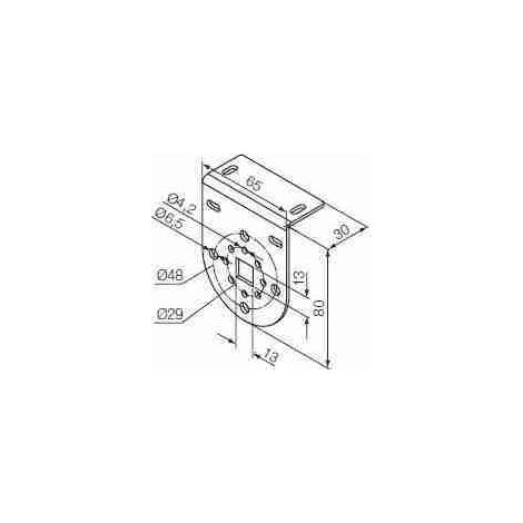 Nice 525.10075 - Supporto bianco con 4 fori svasati