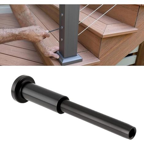 tiges de connexion en acier inoxydable 316 pour poteaux en bois, métal, balustrade, noir (1/3)