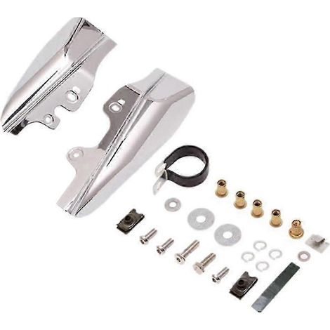 Un jeu de déflecteurs d'air compatible avec le cadre moteur central argenté Touring Street Glide Road King FLHR 2001-2008. (1/5)