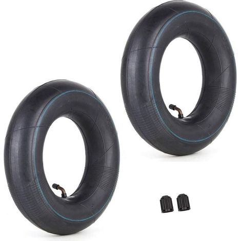 2er-Pack Schlauch 4.00/3.50-6 350/400-6 3.50-6 4.00-6 4.10-6 mit TR87 gebogenem Ventilschaft, Ersatz für Handwagen, Rasenmäher, Gartenanhänger, Schubkarren