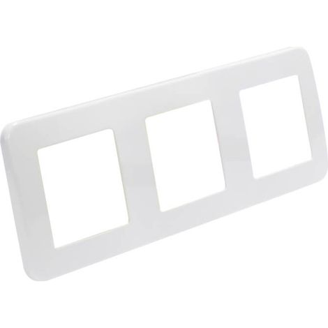 IluminaShop - Marco de PC Empotrable Blanco Basic para 3 Modulos