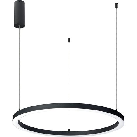 Suspension OBRA 2 60cm 2700K 30W 1350lm rond noir mat - EUROPOLE - 34907