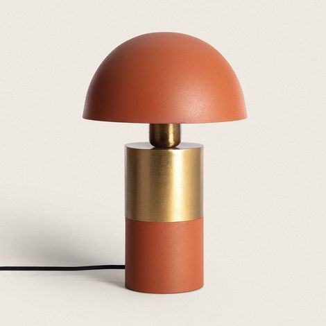 Lámpara de Mesa Metal Tanev Lis Terracota