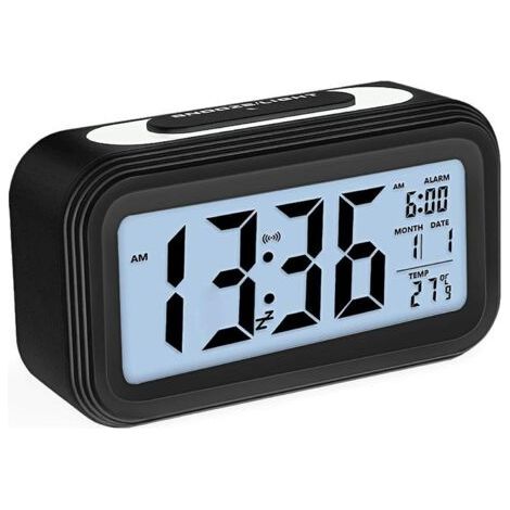 Sveglia Digitale con Allarme, Orologio Digitale Elettronico con Visualizzazione della Data, Alimentato a Batteria (1/5)
