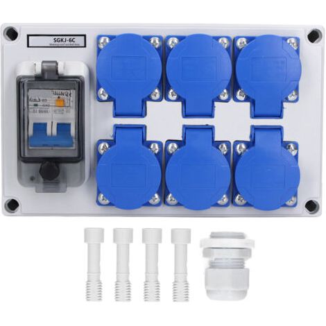 DEESSE SHOP-Boîte de prise de courant murale, couvercle à fermeture automatique, boîtier de prise étanche extérieur étanche à la poussière 200-250V ABS pour jardins (1/5)