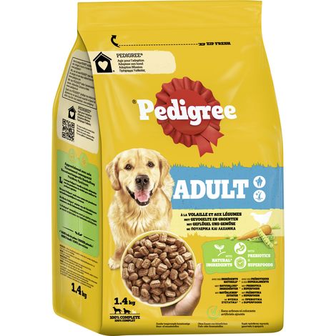 Pedigree Hundetrockenfutter Adult Medium 1,4 kg Geflügel & Gemüse (1/3)