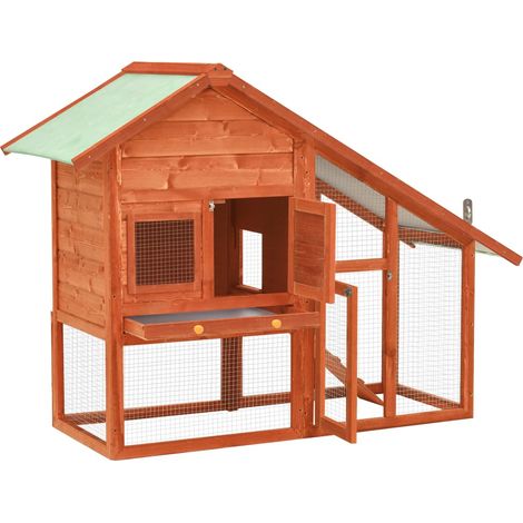 INLIFE Clapier 140x63x120 cm Bois de sapin massif (1/5)