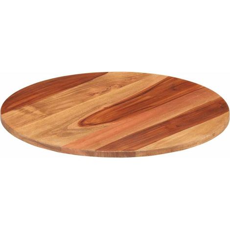 Dessus de table bois massif d'acacia rond 15-16 mm 40 cm (1/5)