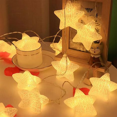 Fairy Lights Stars, 1.5 m 10 LED Warm White Fairy Lights Battery (1/5)