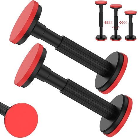 Lot de 2 barres de support télescopiques réglables de 18 à 45 cm - Capacité de charge de 200 kg - Support de montage pour canapé, lavabo, armoires murales, armoires de salle de bain (1/5)