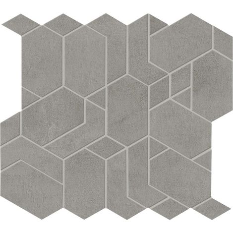 Mosaïque effet Béton Gris Cendré Mix 33,5x31x0,9 cm Mat Gravino - Mur intérieur (vendu par carton de 0,623 m²) - RO'MA CARRELAGE