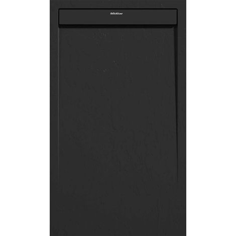 Receveur de douche Noir, finition Ardoise Stone SMART, grille de couleur - 80 x 70 cm (1/4)