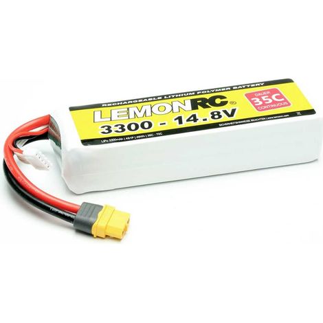 LemonRC Batteria ricaricabile LiPo 14.8 V 3300 mAh Numero di celle: 4 35 C Softcase XT60