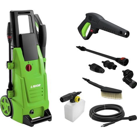 LAVOR Rondella ad alta pressione NJ PLUS 130 TOP con sistema di schiuma regolabile, tubo ad alta pressione da 6 m, pressione massima 130 bar, portata 420 l/h max, 1800 Watt (1/4)