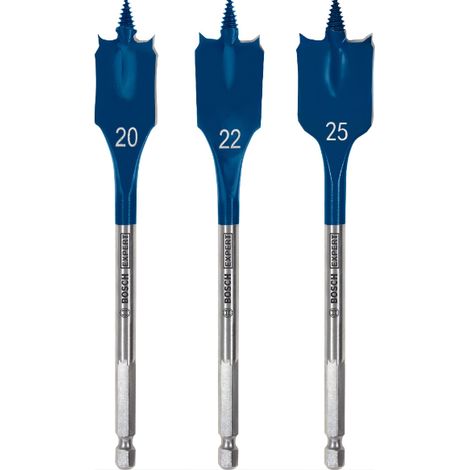 Bosch Flachbohrer – 3er-Set Selbstschneide-Experte