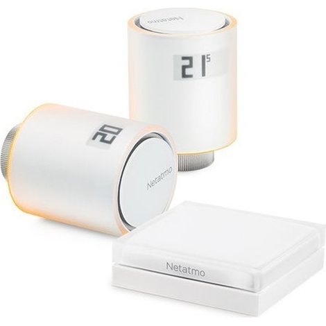 Kit de 2 válvulas termostáticas + relé NETATMO