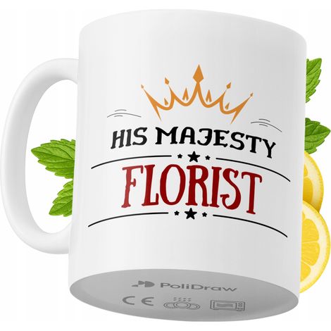 Lustige Kaffee- oder Teetasse mit witzigem Textdesign für Floristen – ideal für Geburtstage, Namenstage, Feiertage und besondere Anlässe. Hochwertige Tasse für Zuhause, Büro und Arbeit. Farbe: Weiß, 3