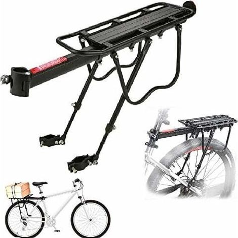 Porte-Bagages Vélo Arrière - Support Universel pour Selle en Alliage d'Aluminium - Charge Max 25 kg - Compatible Tige de Selle ≤33 mm - 1 Pièce (1/5)