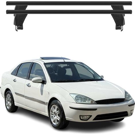 OMAC Dachträger Querträger Alu für Ford Focus I 1998-2005 – Abschließbar – T-Nut – City-Crash-getestet – Max. 50 kg Schwarz (1/5)