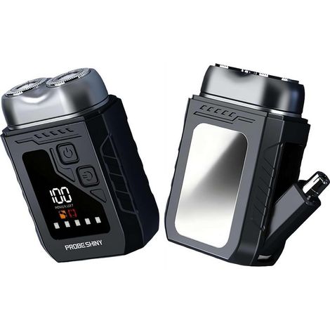 Tondeuse à Barbe et Rasoir Électrique - Mini Rasoir 2 en 1 - 800mAh USB-C, Rechargeable et Compact (1/5)