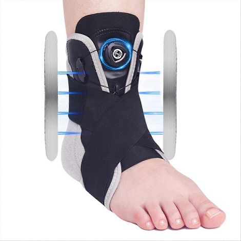 Verstellbare Knöchelbandage aus Metall, die maximale Unterstützung bei Verstauchungen, Sehnenentzündungen und Achillessehnenentzündungen bietet. (1/5)