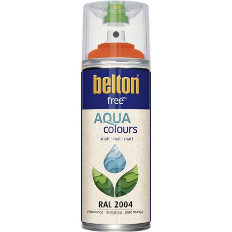 belton free Lackspray AQUAcolours 400 ml reinorange matt Wasserlack