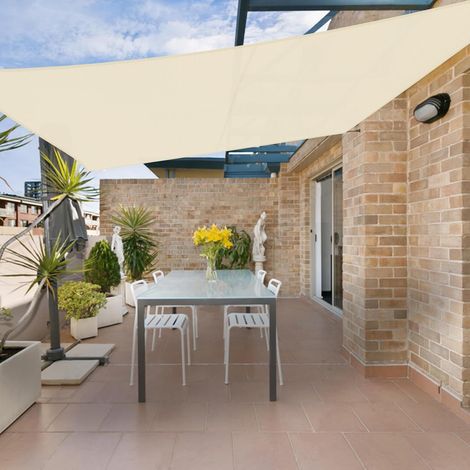 Voile d'Ombrage Rectangulaire 3X6m,PES Imperméable Toile d'ombrage,Toile Protection UV 95% pour Extérieur, Jardin, Terrasse et Camping,avec kit de Fixation (1/5)