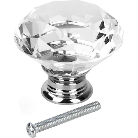 x 40 mm Kristall Schrankknöpfe Diamantknöpfe Kristall