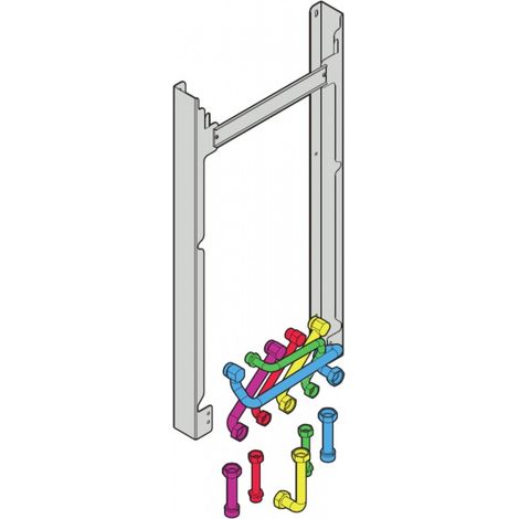 De Dietrich – Kit de raccordement pour chauffe-eau électrique – Tube départ chauffage – Tube sortie ecs – Tube arrivée gaz – Tube retour chauffage