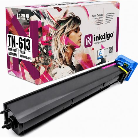 Inkdigo Toner TN613C kompatibel mit Minolta Bizhub C452, C552DS, C652, C552 TÜV-zertifiziert (1/5)