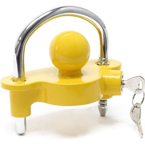 YMYNY Anhänger-Diebstahlsicherung mit Ring-Sicherheitsvorhängeschloss für Wohnwagen, 50 mm Kupplungskopfeingang (1/4)