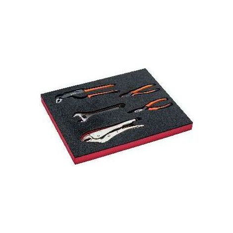 Bahco Fit&Go 2/3 Schaumstoffeinlage Zangen-/Rollgabelschlüsselsatz - 5-tlg. (1/5)