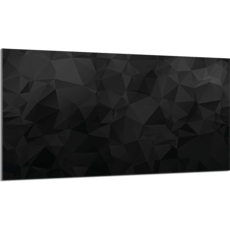 Plaque de protection en verre pour poêle 90x52 Noir