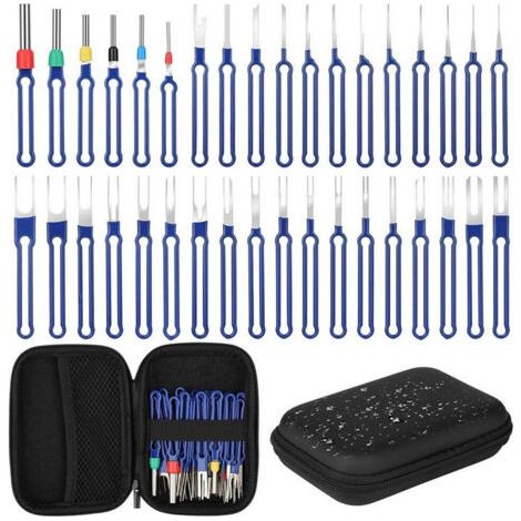 QORVA-Lot de 36 outils de démontage pour terminal de voiture, goupille de démontage pour contacts ronds plats, kit d'outils de retrait de terminal pour la plupart des connecteurs (avec boîte) (1/5)