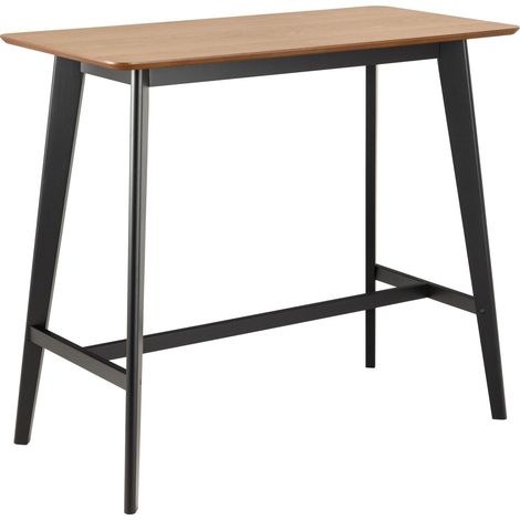 Mesa de bar Norsica 734 , 105x60x120cm, Chapa de madera natural, Madera