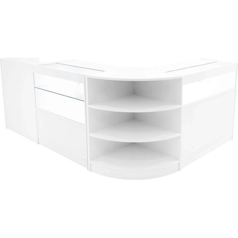 Europa LED Shop Counter Set B900, C900, TB60 & LM60 - White